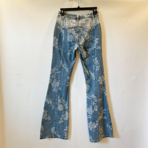 NWOT Free People Jeans 24 We The Free Naomi Floral Flare FP2 - Picture 4 of 10